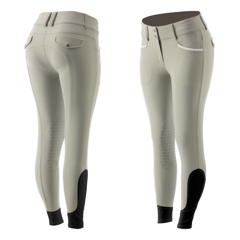 Equinavia Womens Madeleine Knee Patch Breeches – Paloma Tan