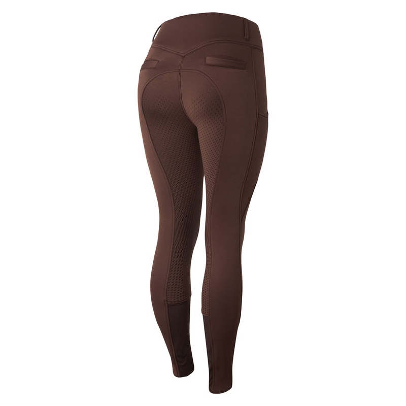 Horze Womens Mira Thermo Full Seat Breeches – Chocolate Martini