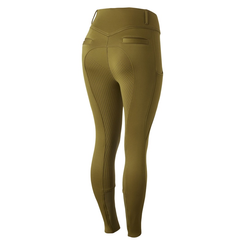 Horze Womens Mira Thermo Full Seat Breeches – Fir Green